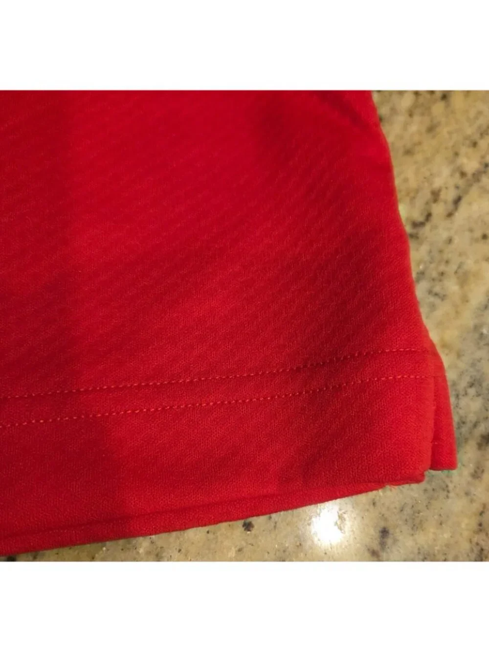 Lands' End Red Quarter Zip Pullover Men's XL Textured Waffle Jacket Top